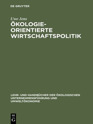 cover image of Ökologieorientierte Wirtschaftspolitik
